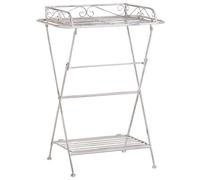 Beliani Side Table ANCUD Metal White, White