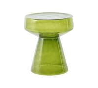 Beliani Retro Side Table Laguna Glass Green