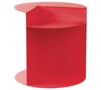 Beliani Retro Side Table Taggart Metal Red