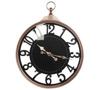 Beliani Retro Wall Clock Alloza Black