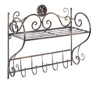 Metal Bathroom Wall Shelf Black OSORNO