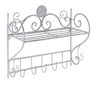 Beliani Retro Wall Shelf Osorno Metal Grey