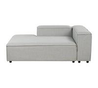 Beliani Right Hand Fabric Chaise Lounge Light Grey Ardal, Grey
