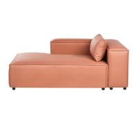 Right-Hand Chaise Longue BRANDE Fabric Golden Brown