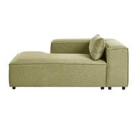 Right-Hand Chaise Longue BRANDE Fabric Light Green