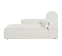 Beliani Right-Hand Chaise Longue Hellnar Boucle Off-White