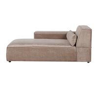 Beliani Right-Hand Chaise Longue Hellnar Fabric Light Brown