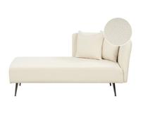 Beliani Right-Hand Chaise Lounge Riom Boucle Off-White