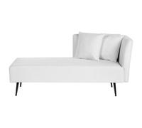 Beliani Right-Hand Chaise Longue Riom Fabric White