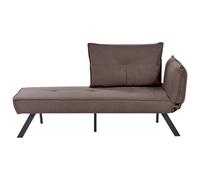 Right-Hand Chaise Longue ROCAMADOUR Fabric Brown