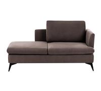 Beliani Right-Hand Chaise Lounge Sievoz Fabric Brown