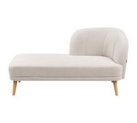 Beliani Right-Hand Chaise Lounge Tanlay Fabric Light Beige
