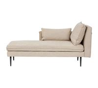 Beliani Right-Hand Chaise Longue Yerres Fabric Beige