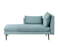 Beliani Right-Hand Chaise Lounge YERRES Fabric Light Blue, Blue