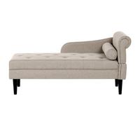 Beliani Right-Hand Chaise Lounge Yvoire Fabric Beige