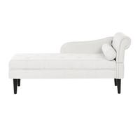 Right-Hand Chaise Lounge YVOIRE Fabric Off-White