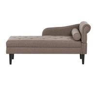 Right-Hand Chaise Longue YVOIRE Fabric Taupe