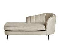 Beliani Right-Hand Chaise Lounge Allier Velvet Beige