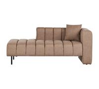 Right-Hand Chaise Lounge LANNILS Fabric Light Brown