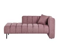 Beliani Right Hand Chaise Lounge Pink Lannils, Pink