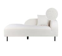 Beliani Right-Hand Chaise Lounge Le Crau Boucle Off-White