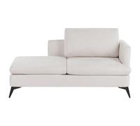 Beliani Right-Hand Chaise Lounge Sievoz Fabric Light Beige