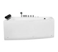 Beliani Right Hand Whirlpool Corner Bath 1820 X 1220 mm White Serrana
