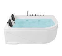 Corner Hot Tub with LED CALAMA Right Hand 1800 x 1200 mm White