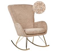 Beliani Rocking Chair Anaset Boucle Beige