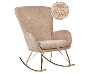 Beliani Rocking Chair Anaset Boucle Sand Beige