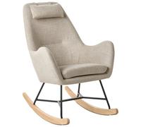 Beliani Rocking Chair Arrie Fabric Light Beige