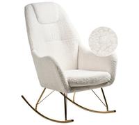 Beliani Rocking Chair Gulsele Boucle Off-White