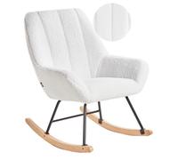 Beliani Rocking Chair Kinno Boucle Off-White