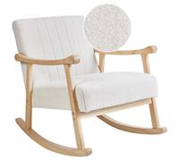 Beliani Rocking Chair LEKNES Boucle Off-White, White