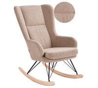 Beliani Rocking Chair Luoma Boucle Beige