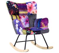 Rocking Chair OULU Velvet Multicolour
