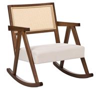 Rocking Chair RYA Wood Brown/ Light Beige