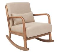 Beliani Rocking Chair Skovde Fabric Beige