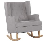 Beliani Rocking Chair Trondheim Fabric Light Grey