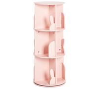 Beliani Rotating Bookshelf Caney 94 Cm Pastel Pink