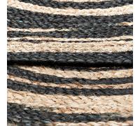 Beliani Round Area Rug 140 Cm Beige With Black Artora