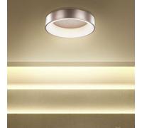 Beliani Round Ceiling Lamp Light Brown With Integrated Led, 61Cm Diameter, Contemporary Steel Finish