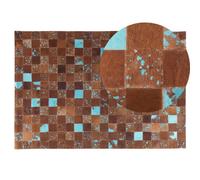 Beliani Rug Aliaga Brown 140 X 200 Cm Leather
