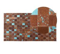 Beliani Rug Aliaga Brown 80 X 150 Cm Leather
