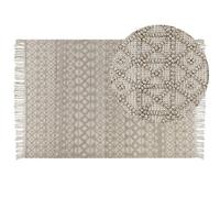 Beliani Rug Alucra Sand Beige 160 X 230 Cm Wool