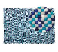 Rug AMDO Navy Blue 160 x 230 cm Wool