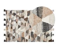Beliani Rug Argavand Beige 160 X 230 Cm Kilim Wool