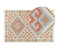 Beliani Rug Atan Multicolour 200 X 300 Cm Cotton Kilim