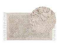 Beliani Rug Bitlis Light Beige 80 X 150 Cm Cotton