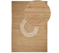 Beliani Rug BOGAZOREN Beige 160x230 cm Jute, Cream